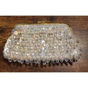 Vintage Beaded Sequined Clutch Purse by Golden Name Hong Kong *READ*